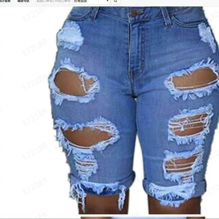 Damen Destroyed Denim-Hose mit lässigem Schnitt und modischen Rissdetails Echo Archiv
