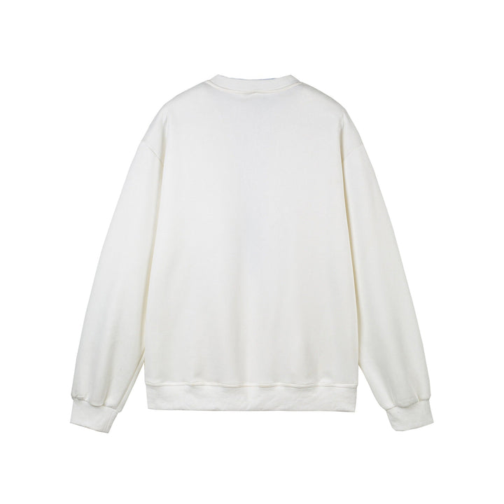 Damen Cropped Oversize‑Sweatshirt mit integriertem Hemdblusen‑Einsatz und V‑Ausschnitt Echoarchiv
