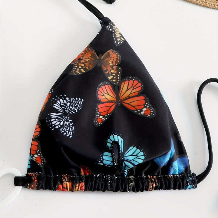 Damen Triangel-Bikini mit einzigartigem Schmetterlingsmuster Echo Archiv