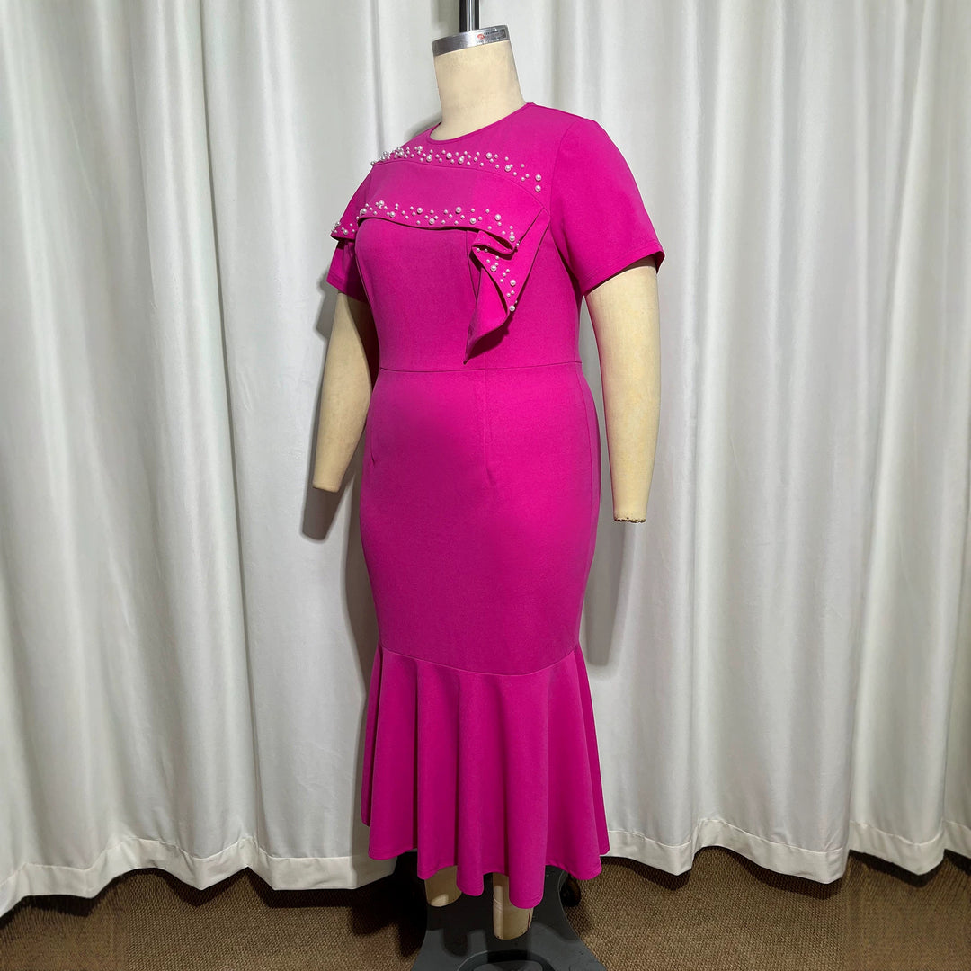 Damen Elegantes Figurbetontes Maxikleid mit Rüschendetails Echo Archiv