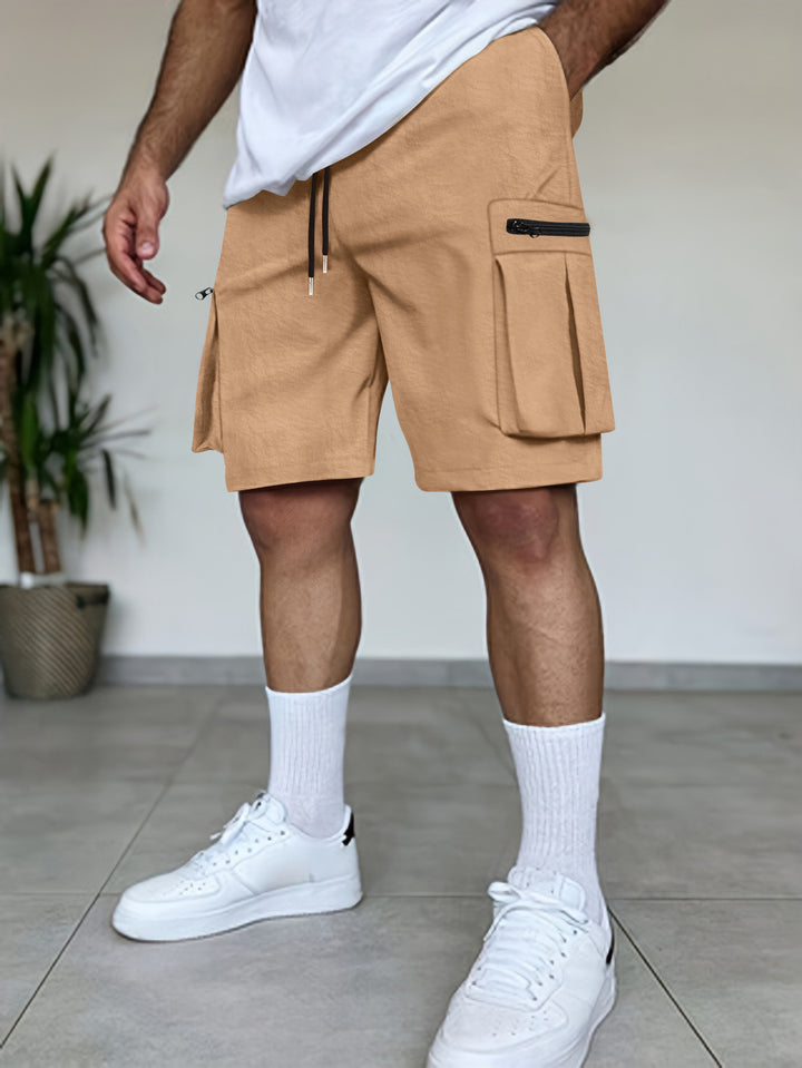 Herren Utility Cargo Shorts mit Reißverschluss Taschen Echoarchiv