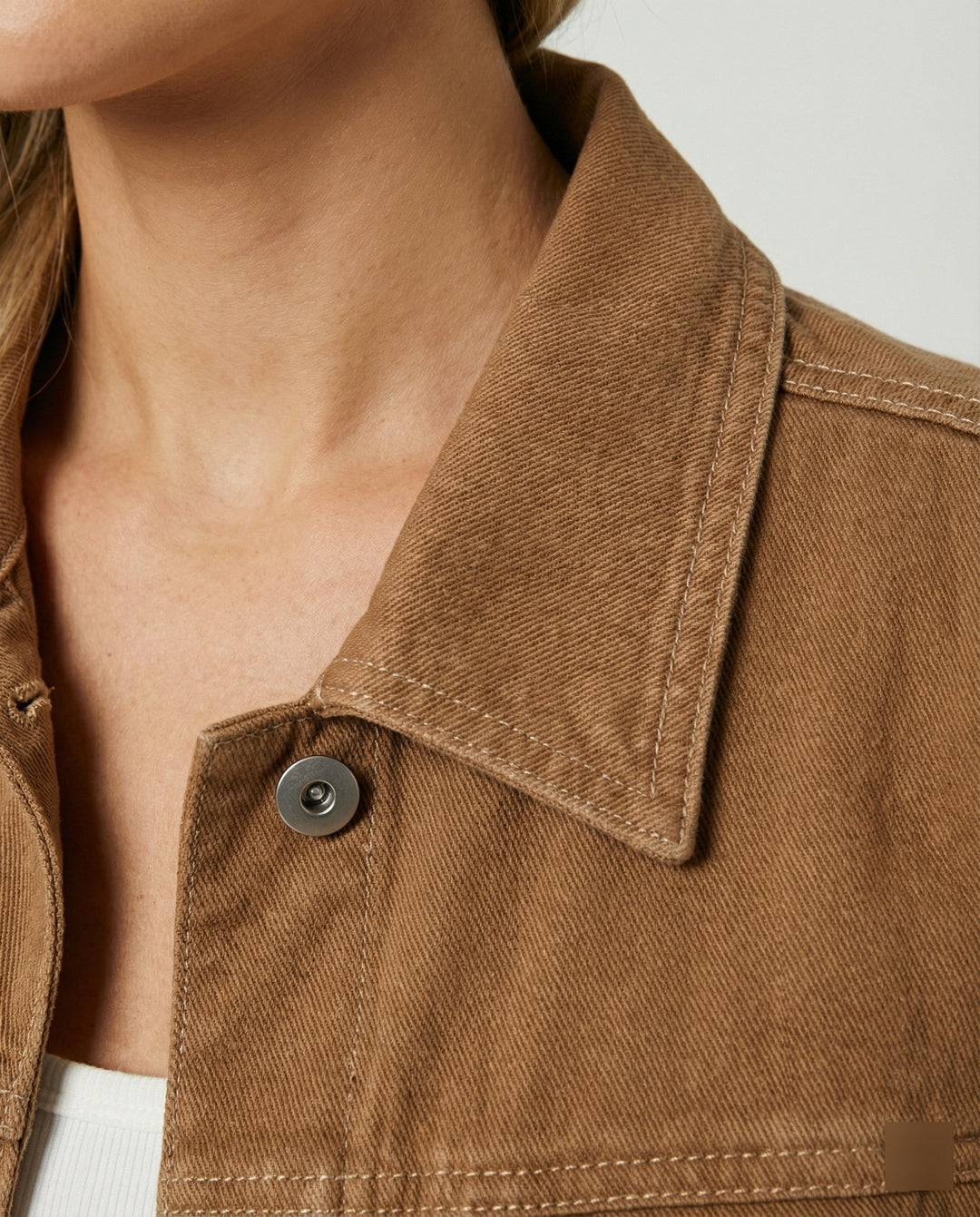 Damen Echoarchiv kurze klassische JEchoarchivnsjacke mit aufgesetzten Brusttaschen und verkürztem Saum Echoarchiv