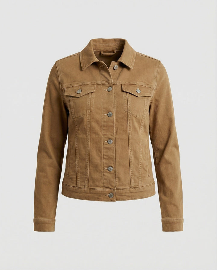 Damen Echoarchiv kurze klassische JEchoarchivnsjacke mit aufgesetzten Brusttaschen und verkürztem Saum Echoarchiv