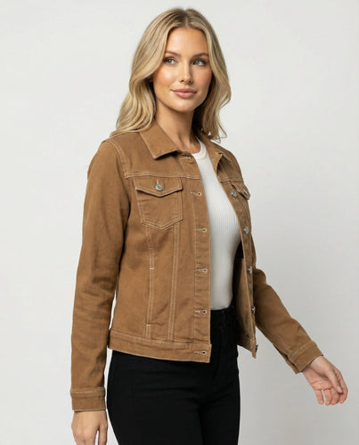 Damen Echoarchiv kurze klassische JEchoarchivnsjacke mit aufgesetzten Brusttaschen und verkürztem Saum Echoarchiv