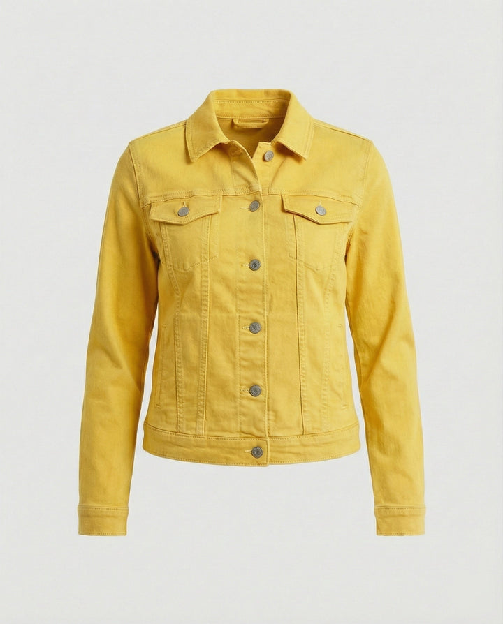 Damen Echoarchiv kurze klassische JEchoarchivnsjacke mit aufgesetzten Brusttaschen und verkürztem Saum Echoarchiv