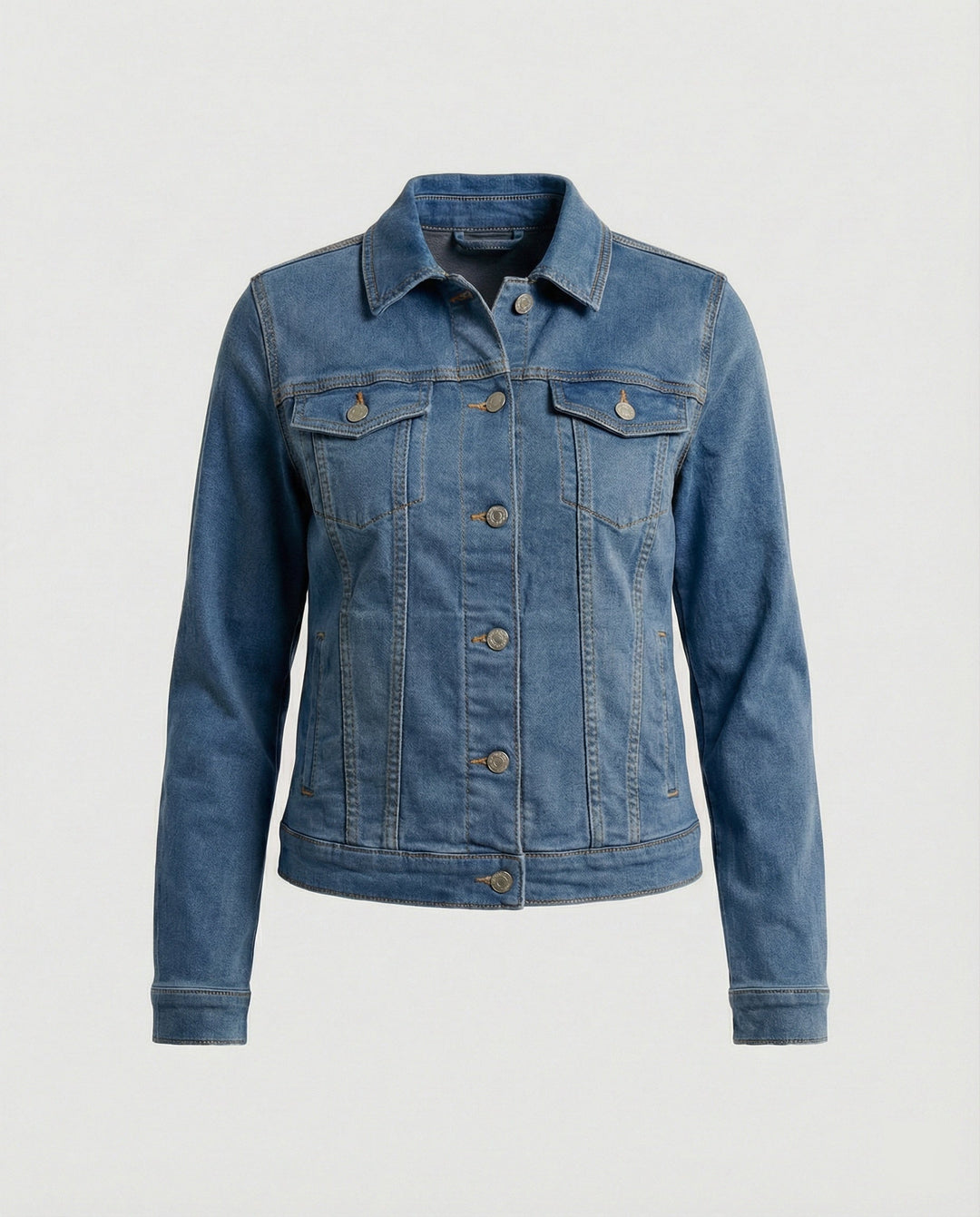 Damen Echoarchiv kurze klassische JEchoarchivnsjacke mit aufgesetzten Brusttaschen und verkürztem Saum Echoarchiv