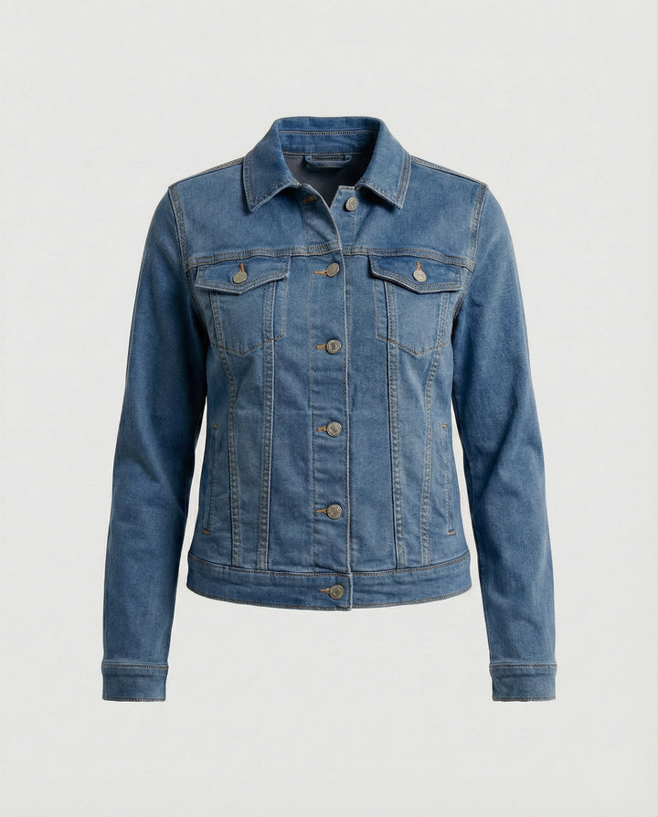 Damen Echoarchiv kurze klassische JEchoarchivnsjacke mit aufgesetzten Brusttaschen und verkürztem Saum Echoarchiv