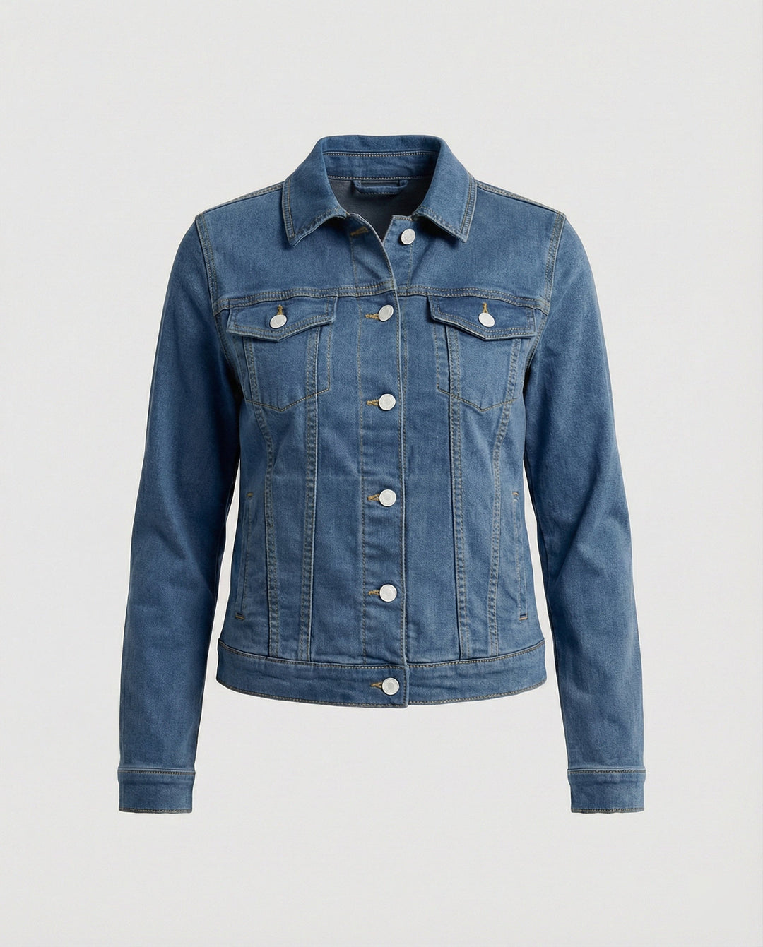 Damen Echoarchiv kurze klassische JEchoarchivnsjacke mit aufgesetzten Brusttaschen und verkürztem Saum Echoarchiv
