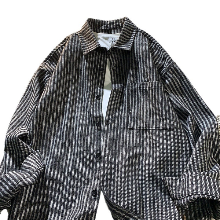 Herren gestreiftes Overshirt Echoarchiv
