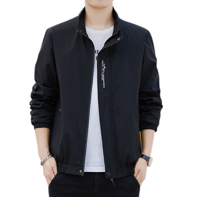 Herren Leichte wasserabweisende Kapuzenjacke im Urban-Minimalstil mit Reißverschluss Echo Archiv