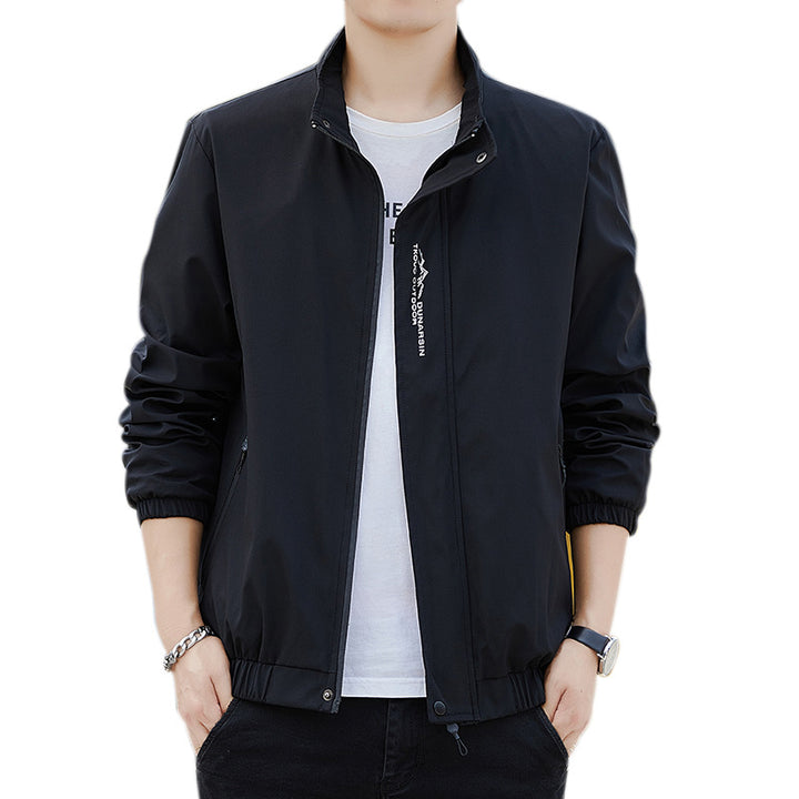 Herren Leichte wasserabweisende Kapuzenjacke im Urban-Minimalstil mit Reißverschluss Echo Archiv