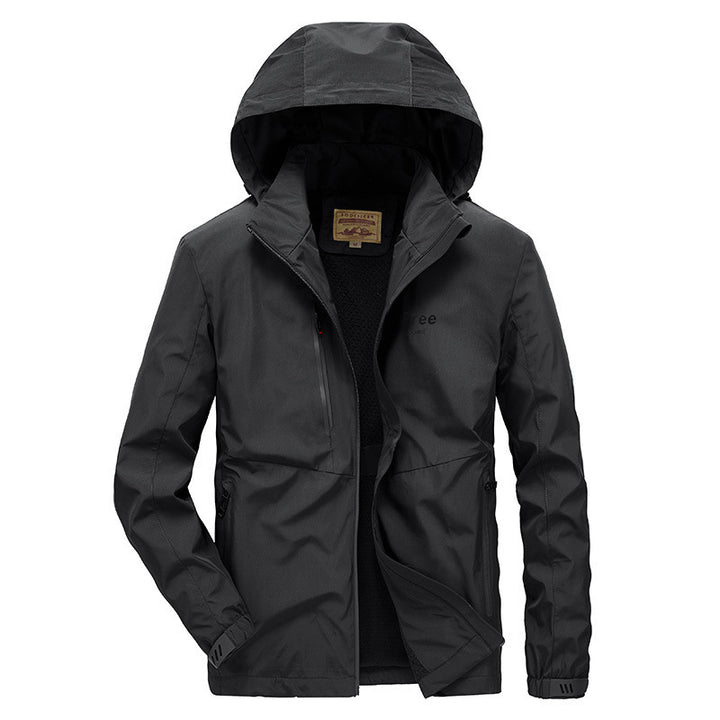 Herren Wasserfeste Softshelljacke mit Kapuze und Fleecefutter, winddicht und atmungsaktiv Echo Archiv