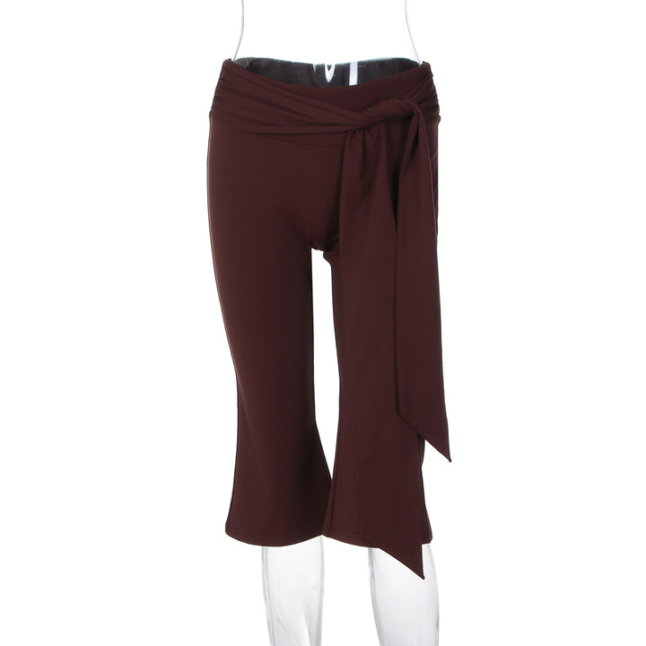 Damen Sportliche Capri-Hose mit elegantem Wickelband Echo Archiv