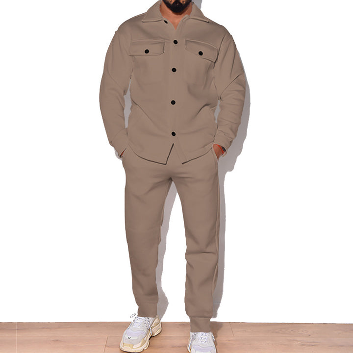 Herren modisches Freizeit-Set mit lässiger Jacke und bequemen Jogginghosen Echoarchiv