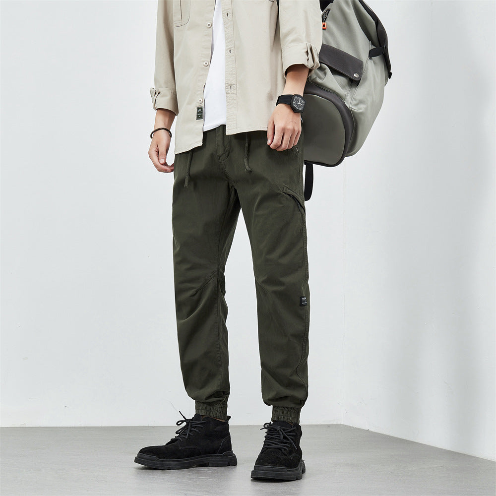 Herren modische Utility-Hosen mit elastischen Bündchen und praktischen Reißverschlusstaschen Echoarchiv