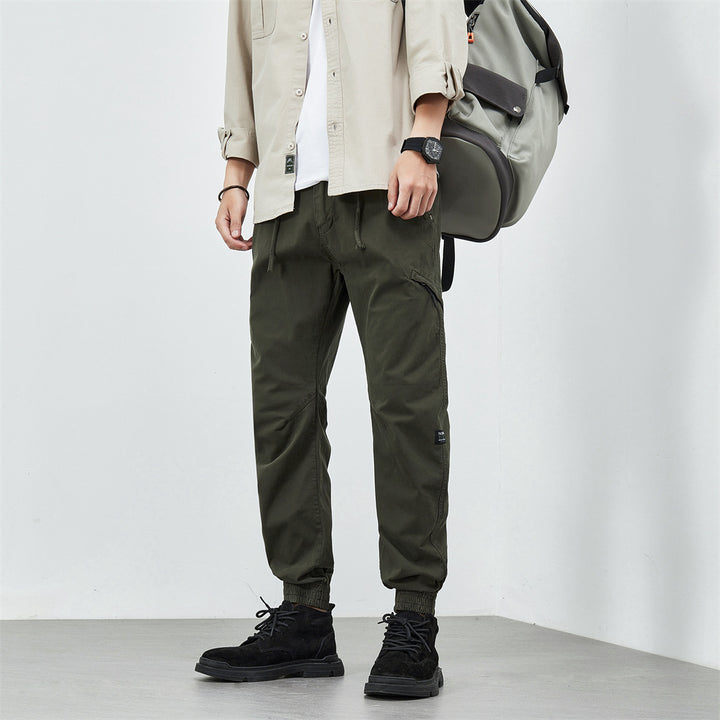 Herren modische Utility-Hosen mit elastischen Bündchen und praktischen Reißverschlusstaschen Echoarchiv