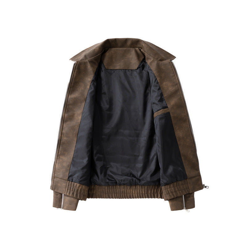 Herren Lässige Kunstlederjacke Echo Archiv