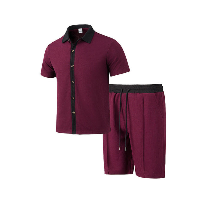 Herren Freizeit Set aus atmungsaktivem Kurzarmhemd und bequemen Shorts Echoarchiv