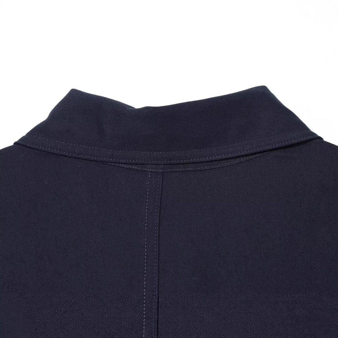 Damen Kurzarm-Hemdblusenkleid mit durchgehender Knopfleiste, Taillengürtel und Brusttaschen Echoarchiv