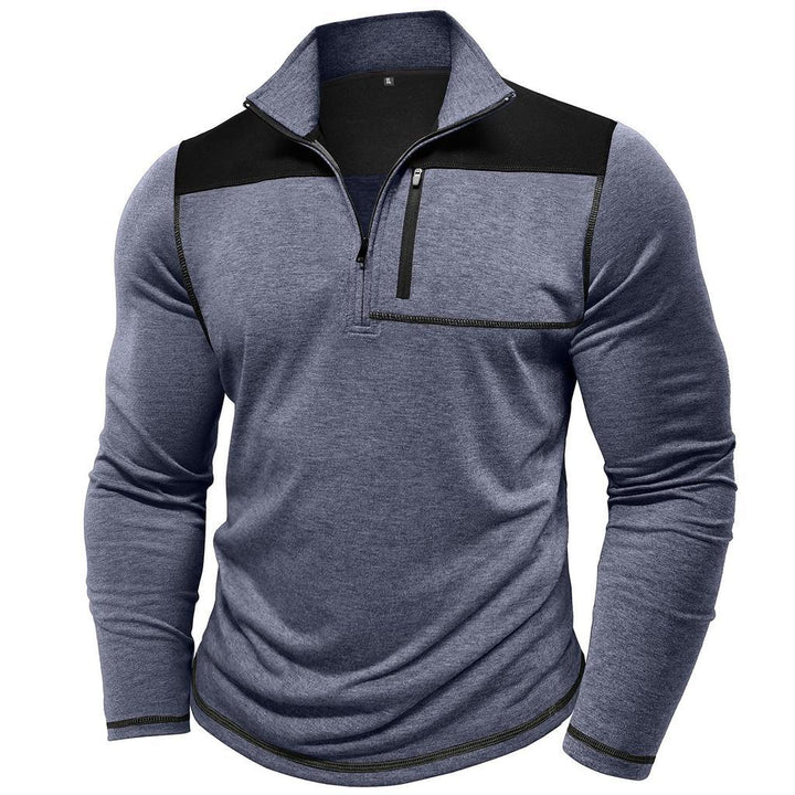 Herren sportlicher Half-Zip Pullover mit praktischer Brusttasche Echoarchiv