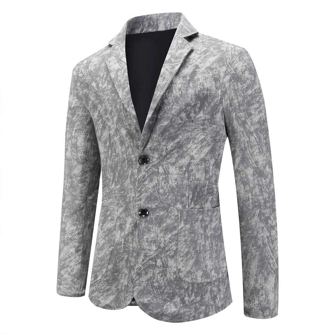 Herren strukturierter Casual-Blazer mit modernem Design und zwei Taschen Echoarchiv
