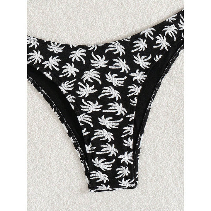 Damen Triangel-Bikini mit kreativem Blattmuster Echo Archiv