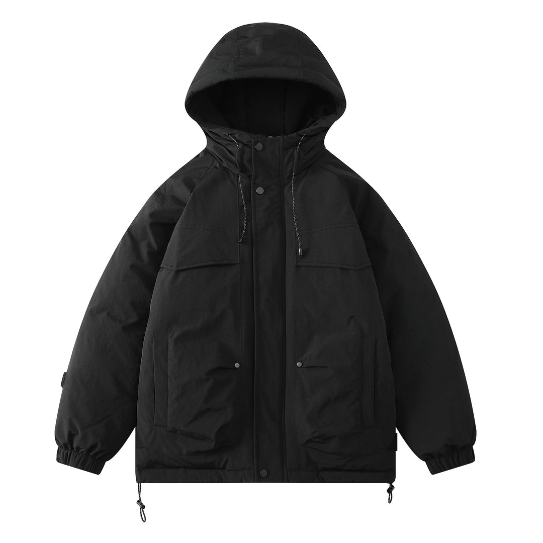 Damen Gepolsterter Parka mit Kapuze und Utility-Taschen Echo Archiv