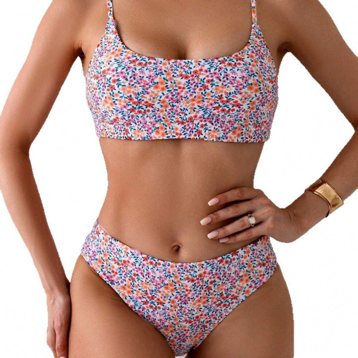 Damen High-Waist Bikini-Set mit floralem Design und komfortablen Trägern Echo Archiv