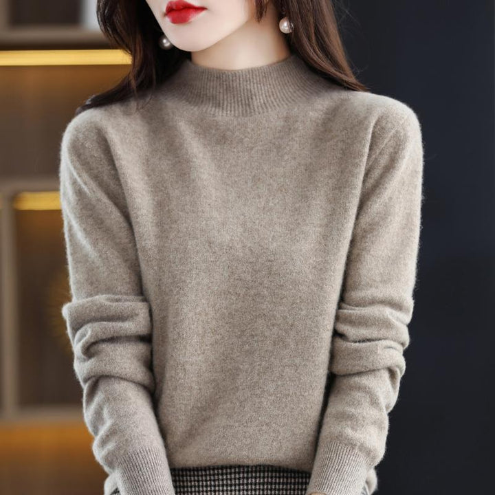 Damen Ultraleichter Mockneck-Feinstrickpullover in Kaschmir‑Optik Echoarchiv