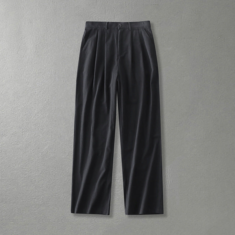 Damen Weite Bundfalten-Hose mit hoher Taille Echoarchiv
