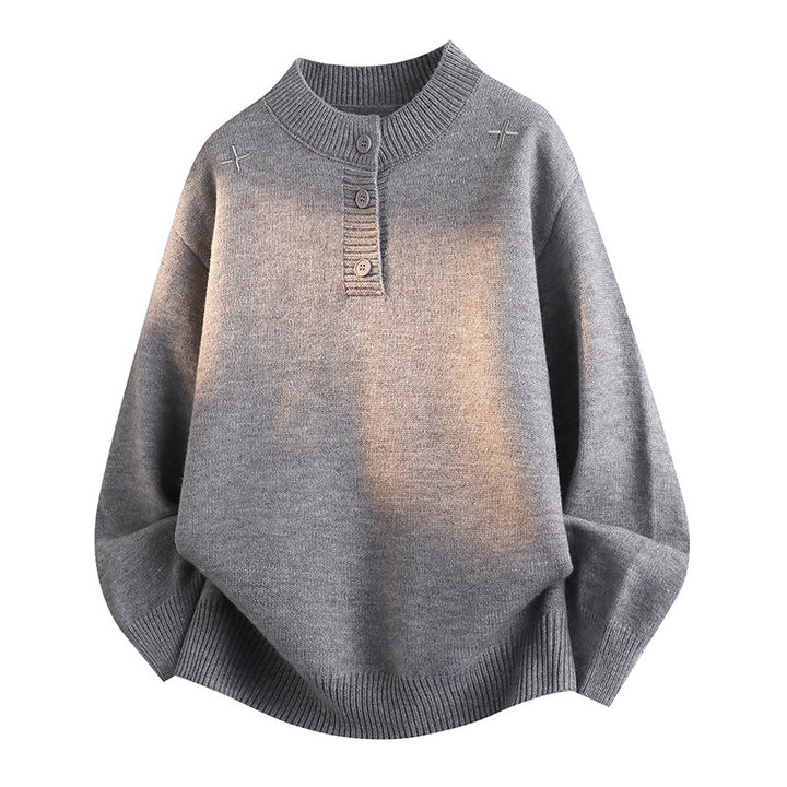 Damen Bequemer Strickpullover mit Knopfleiste Echo Archiv