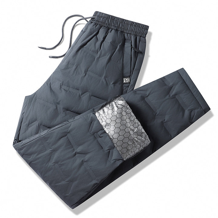 Herren Gepolsterte Thermohose mit Steppung, elastischem Bund und Reißverschlusstaschen Echo Archiv