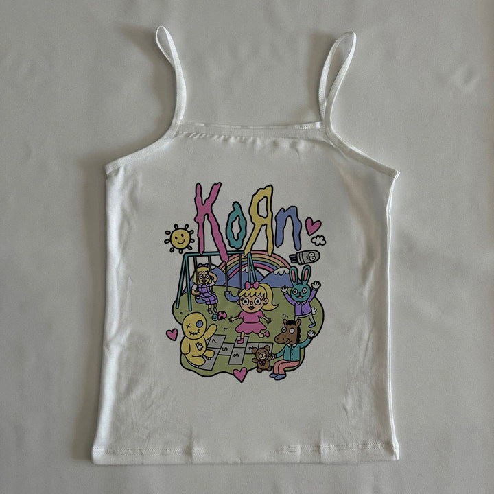 Damen Kurzarm T-Shirt mit verspieltem Grafiken-Design Echo Archiv