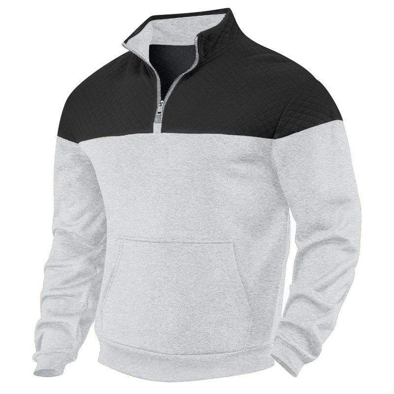 Herren Kapuzenpullover mit Reißverschluss und strukturiertem Obermaterial Echoarchiv