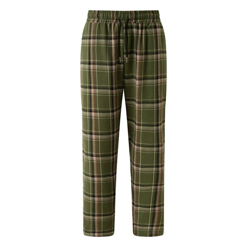 Herren gemütliche Flanell-Hose mit praktischen Seitentaschen und elastischem Bund Echoarchiv