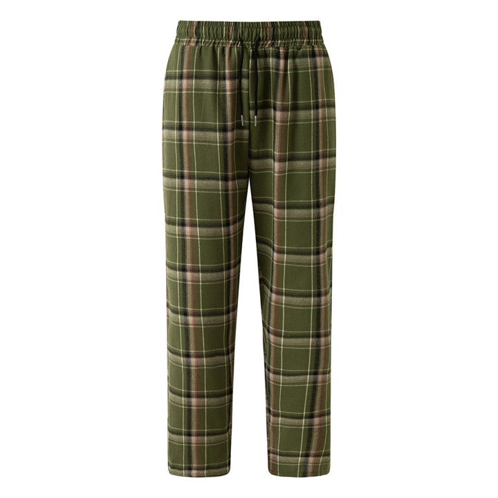 Herren gemütliche Flanell-Hose mit praktischen Seitentaschen und elastischem Bund Echoarchiv