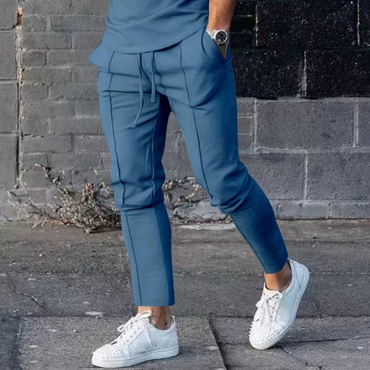 Herren Sportliche Freizeithose mit seitlichen Taschen und elastischem Bund Echoarchiv
