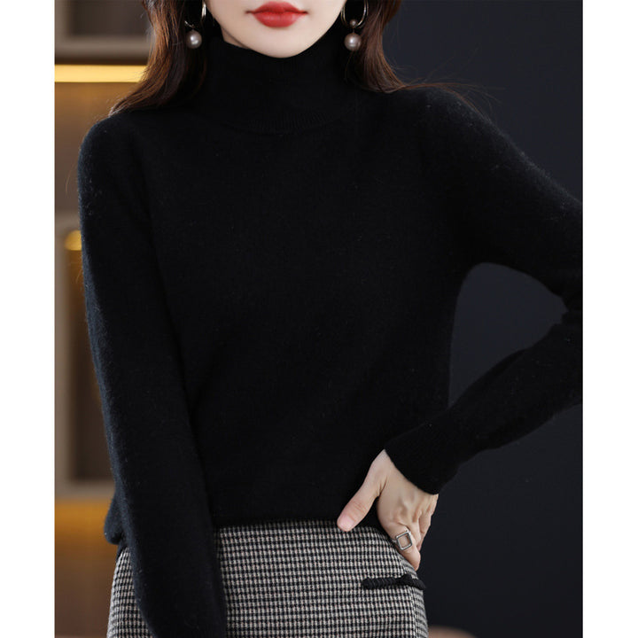 Damen Schmal geschnittener Rollkragenpullover aus kaschmirähnlichem Feinstrick mit softem Flor Echoarchiv