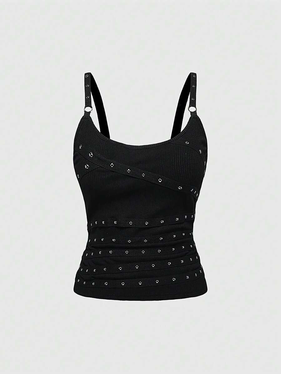 Damen Raffiniertes Top mit Elastananteil und funkelnden Details Echo Archiv