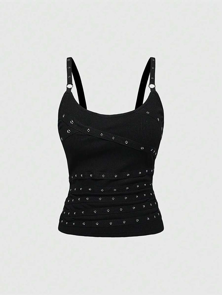 Damen Raffiniertes Top mit Elastananteil und funkelnden Details Echo Archiv