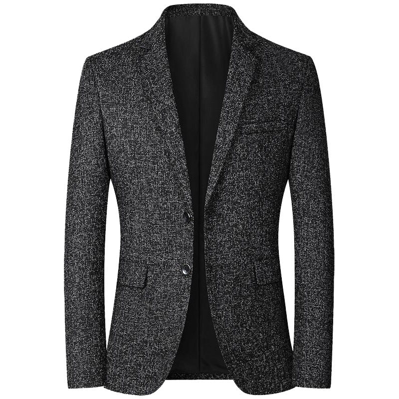 Herren Tweed-Sakko Slim Fit mit fallendem Revers – Tianoro