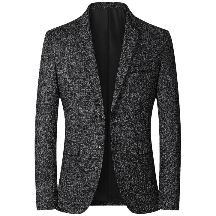 Herren Tweed-Sakko Slim Fit mit fallendem Revers – Tianoro