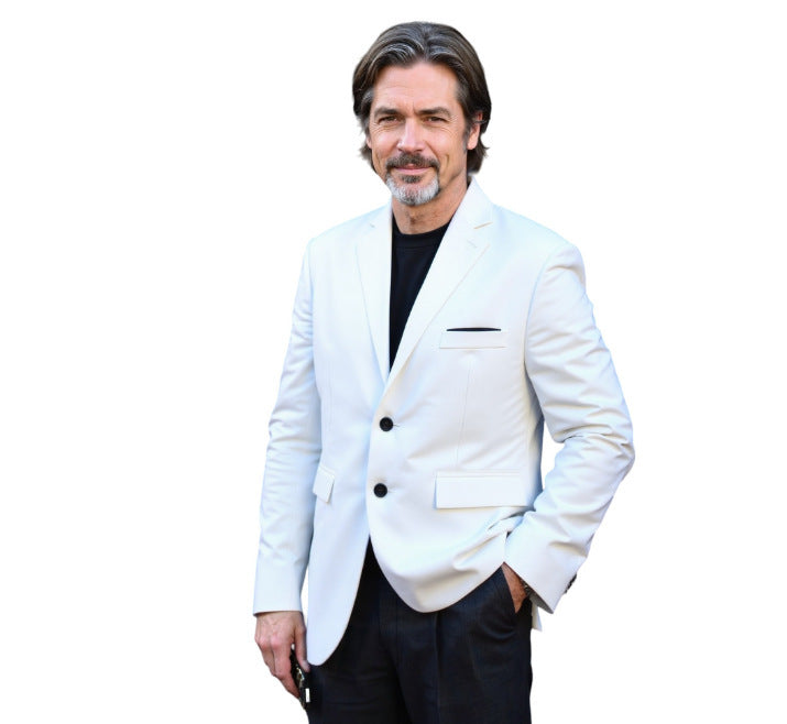 Herren nan taillierter Business-Blazer aus Stretchgewebe mit Brusttasche und schlanker Silhouette Echo Archiv