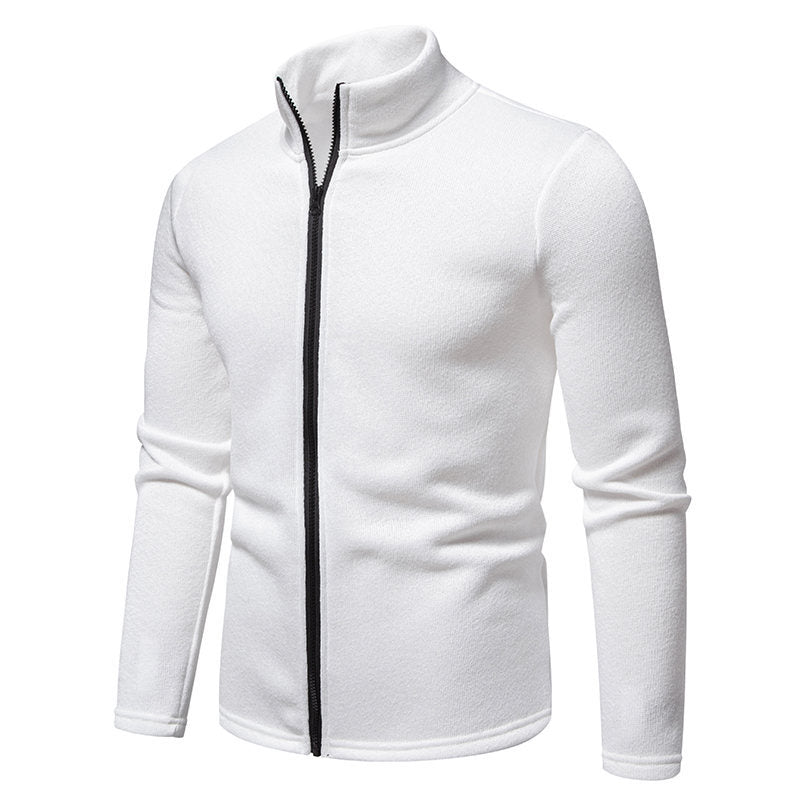 Herren Fleecejacke mit hoher Stehkragen und durchgehendem Reißverschluss Echoarchiv