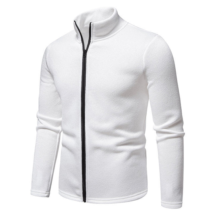 Herren Fleecejacke mit hoher Stehkragen und durchgehendem Reißverschluss Echoarchiv
