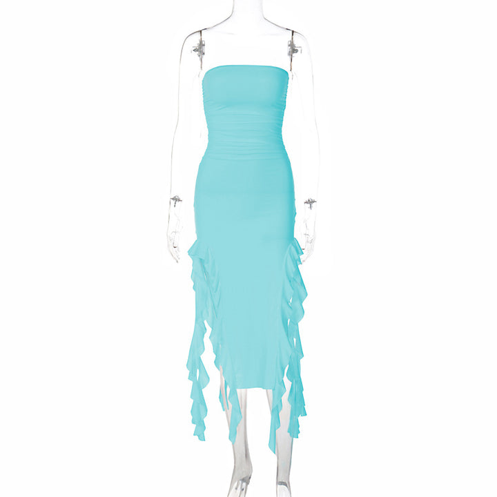 Damen Wickelkleid mit Rüschen und figurformendem Schnitt Echo Archiv