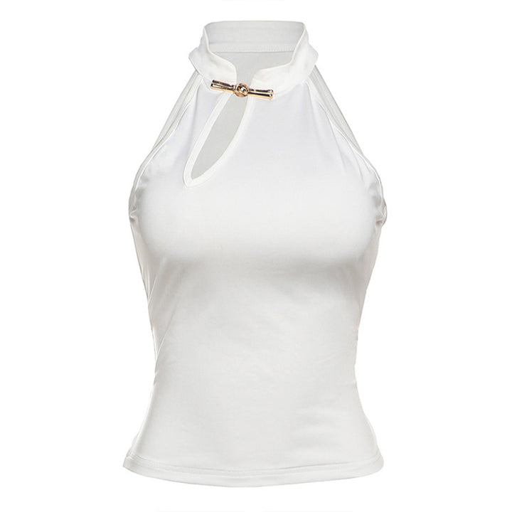 Damen Elegantes Haltertop mit modischer Schlitz-Detail Echo Archiv