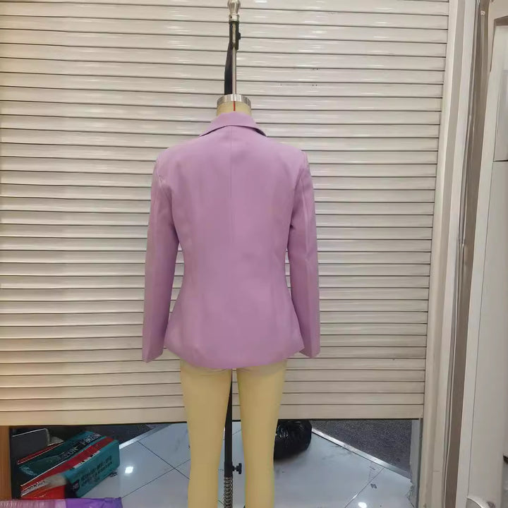 Damen nan taillierter Blazer mit Kellerfalten und Ein-Knopf-Verschluss Echo Archiv