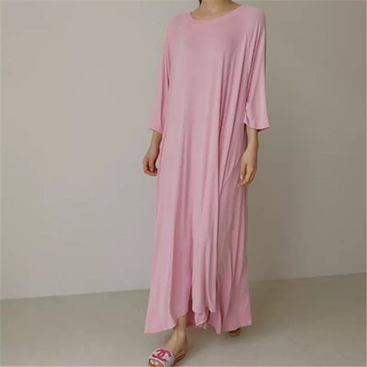 Damen Weiches Oversize-Tunikakleid aus Viskose‑Jersey mit Raglanärmeln Echoarchiv