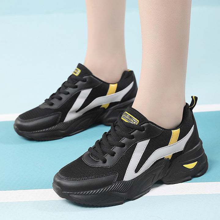 Damen nan gedämpfte Freizeit-Sneaker im Plateaustil mit gepolstertem Komfortkragen, atmungsaktivem Mesh und rutschfestem Profil Echo Archiv